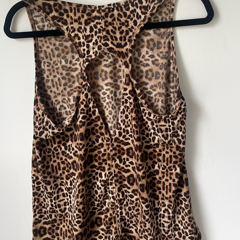 Medium Leopard Print Razor Back Tank - Picture 6 of 6